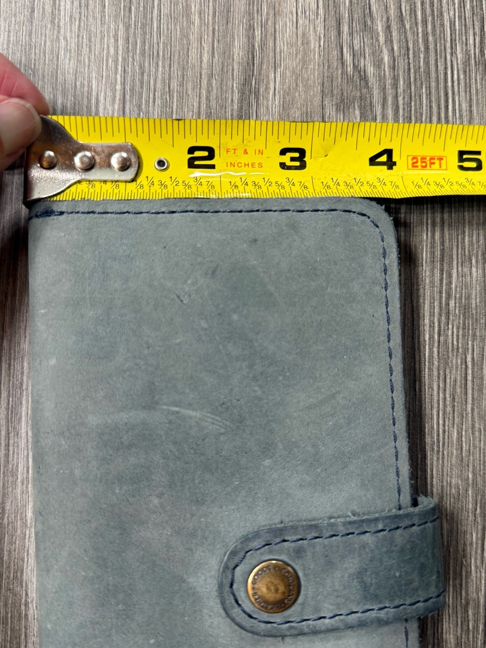 Portland Leather Goods Women’s Bifold Wallet Storm/Green Card Slots Matte PLG - Picture 6 of 6